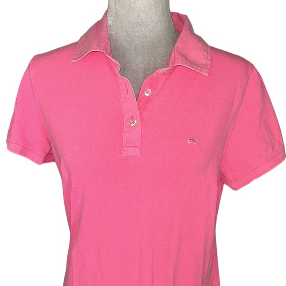 Vineyard Vines Hot Neon Pink Pique Polo Dress - M - Picture 3 of 11